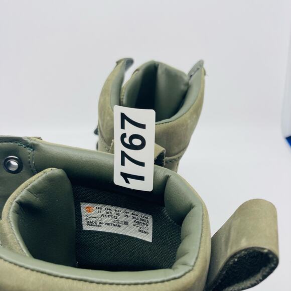 Timberland Military Boots Mens 11 Olive Green Cross Mark Utility Combat Leather
